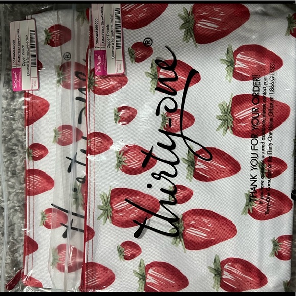 Fresh Strawberries Zipper Pouch - Picture 4 of 5